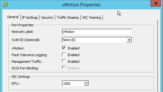 vMotion_Properties