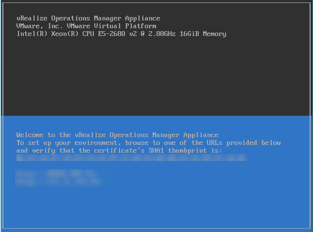 vRealize Operations Manager Appliance